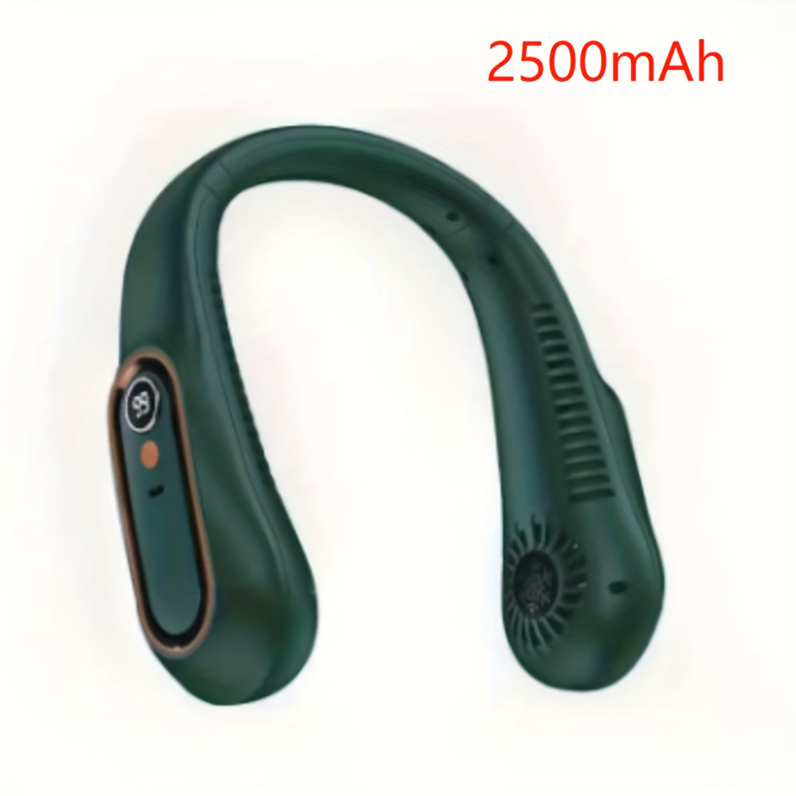Portable USB Fan with 5 Speed Settings and Digital Display - Bladeless Design for Outdoor Use