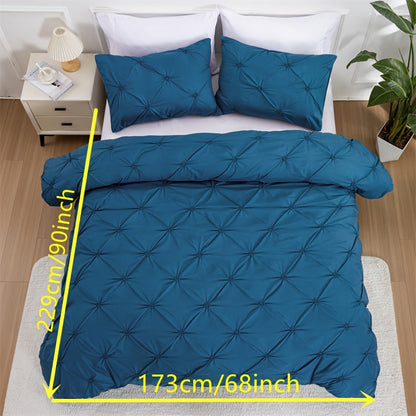Pintuck Pattern White Quilt Cover Set