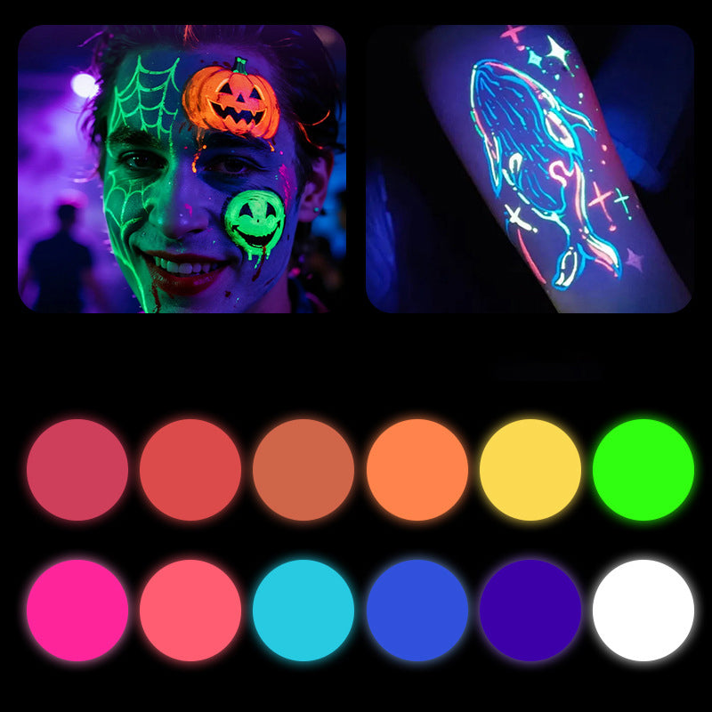 Waterproof Neon Face Paint for All-Night Glow