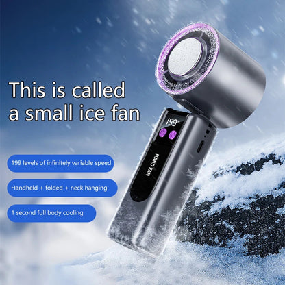 Handheld Fan with Cooling Function | Turbo Speed | USB Powered | Digital Display | 3 Speed Settings