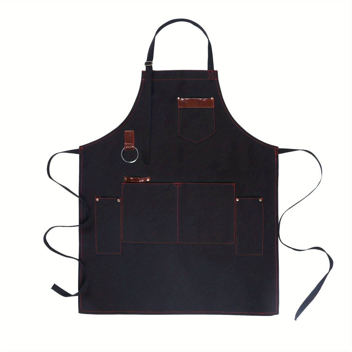Thick Canvas Apron for Chefs with Multiple Pockets