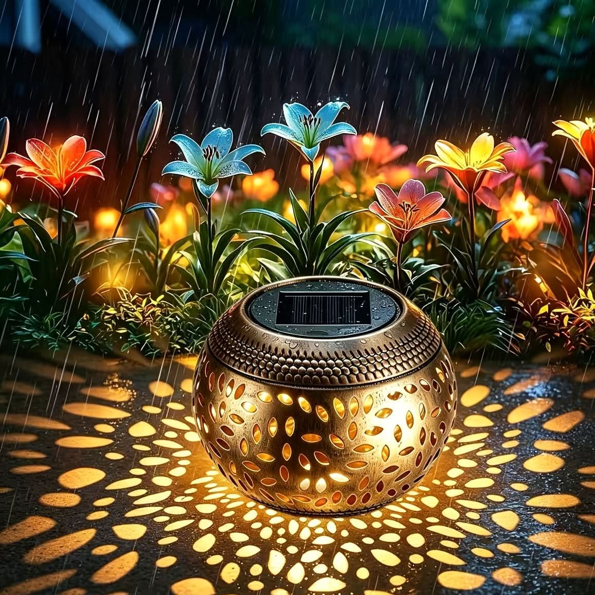 Portable Solar-Powered Table Lamp for Cozy Outdoor Illumination