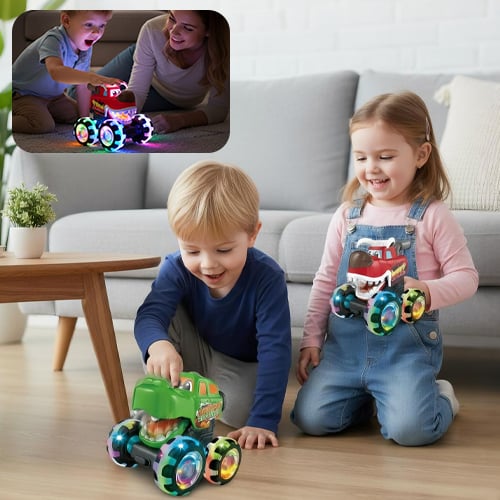 Shark Glide LED Toy Car | 360° Spins & Dazzling Lights | Durable Fun for Kids