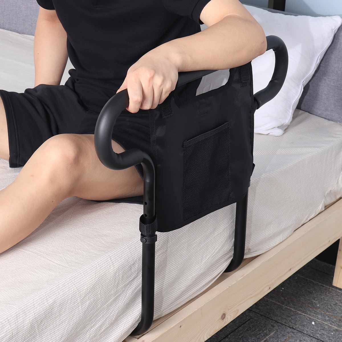 Universal Bed Rail for Seniors – Supportive Aid with Storage Pocket