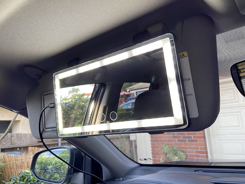 Car Rearview Mirror with LED Lighting
