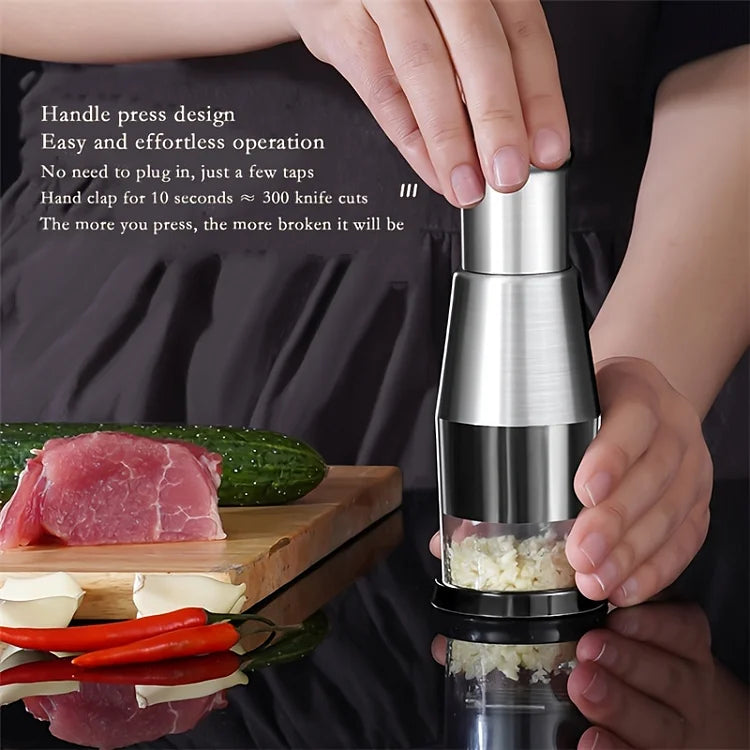 Onion and Garlic Chopper - Manual Press Cutter