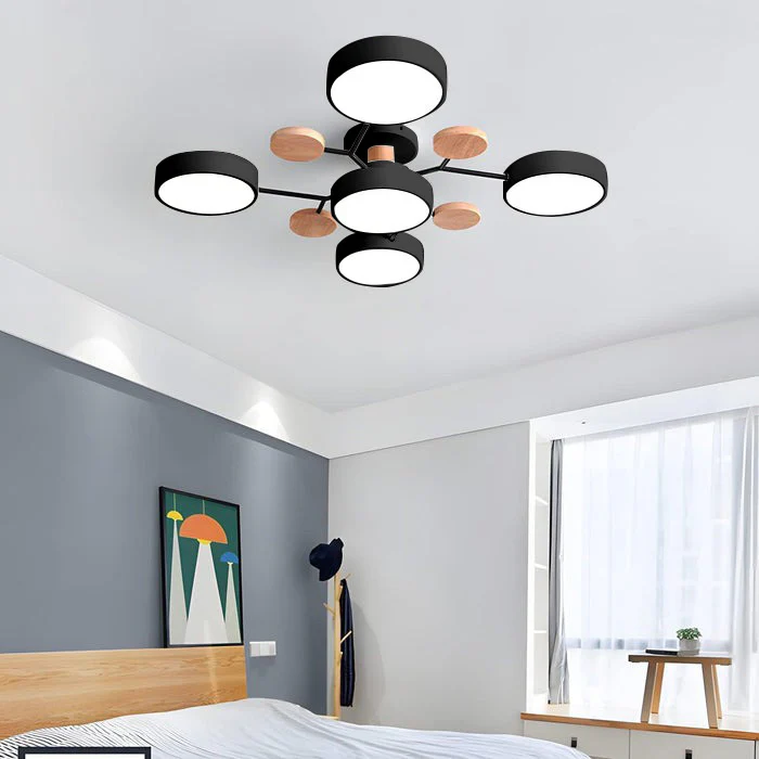 Contemporary LED Flush Mount Ceiling Fixture - Modern Bright Light