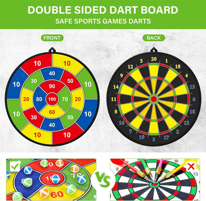 Kids' Large Double-Sided Dartboard – Play, Learn, and Unwind