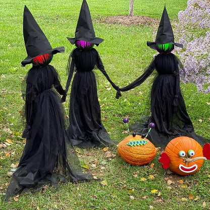 Set of 3 Glowing Halloween Witches – HexaGlow