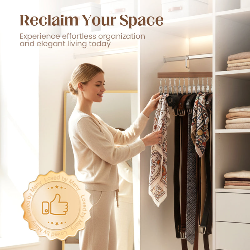 Space-Saving Rotating Clothes Hanger with 8 Hooks and 360° Rotation