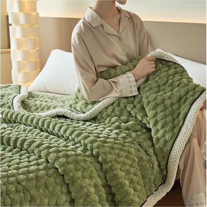 Thick Reversible Coral Fleece Blanket
