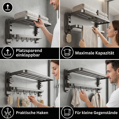 Collapsible Towel Rack with Suction Cups