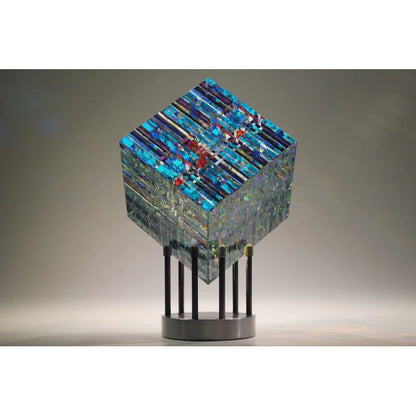 Modern Decor - ChromaticCube Artwork with Rainbow Refraction