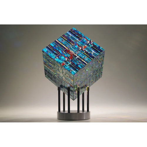 Modern Decor - ChromaticCube Artwork with Rainbow Refraction