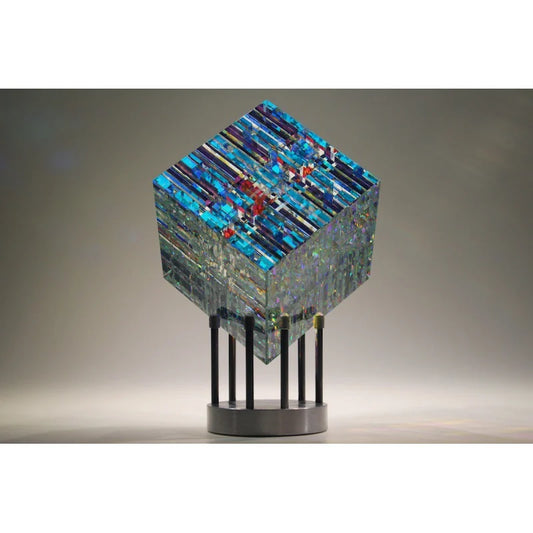 Modern Decor - ChromaticCube Artwork with Rainbow Refraction