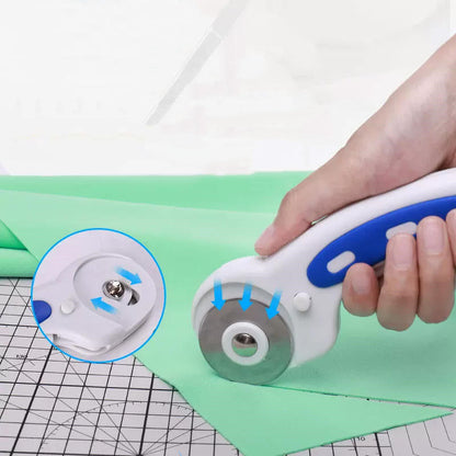 Ergonomic Rotary Cutter | Multi-Functional Cutting Tool | Ideal for Fabric, Leather & Paper