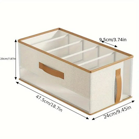 Foldable and Spacious Storage Box with Dividers | Closet Organizer