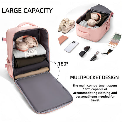 Spacious Travel Backpack with Dedicated Shoe Storage