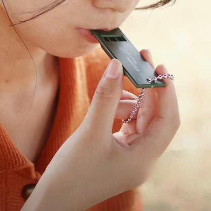 Compact Emergency Whistle with Triple Frequency Alert