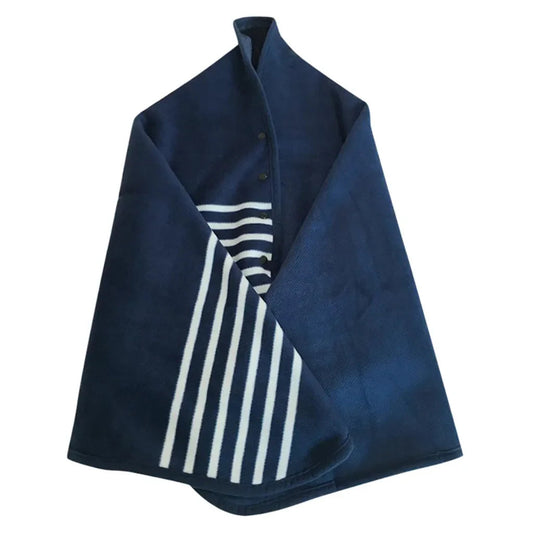 Portable Fleece Blanket Poncho & Scarf Set | Soft, Warm, Stylish Checkered Design