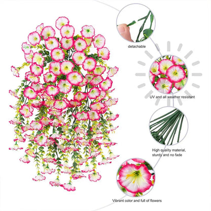 Artificial Morning Glory Garland – 75 cm – Outdoor & Wall Decor for Garden & Weddings