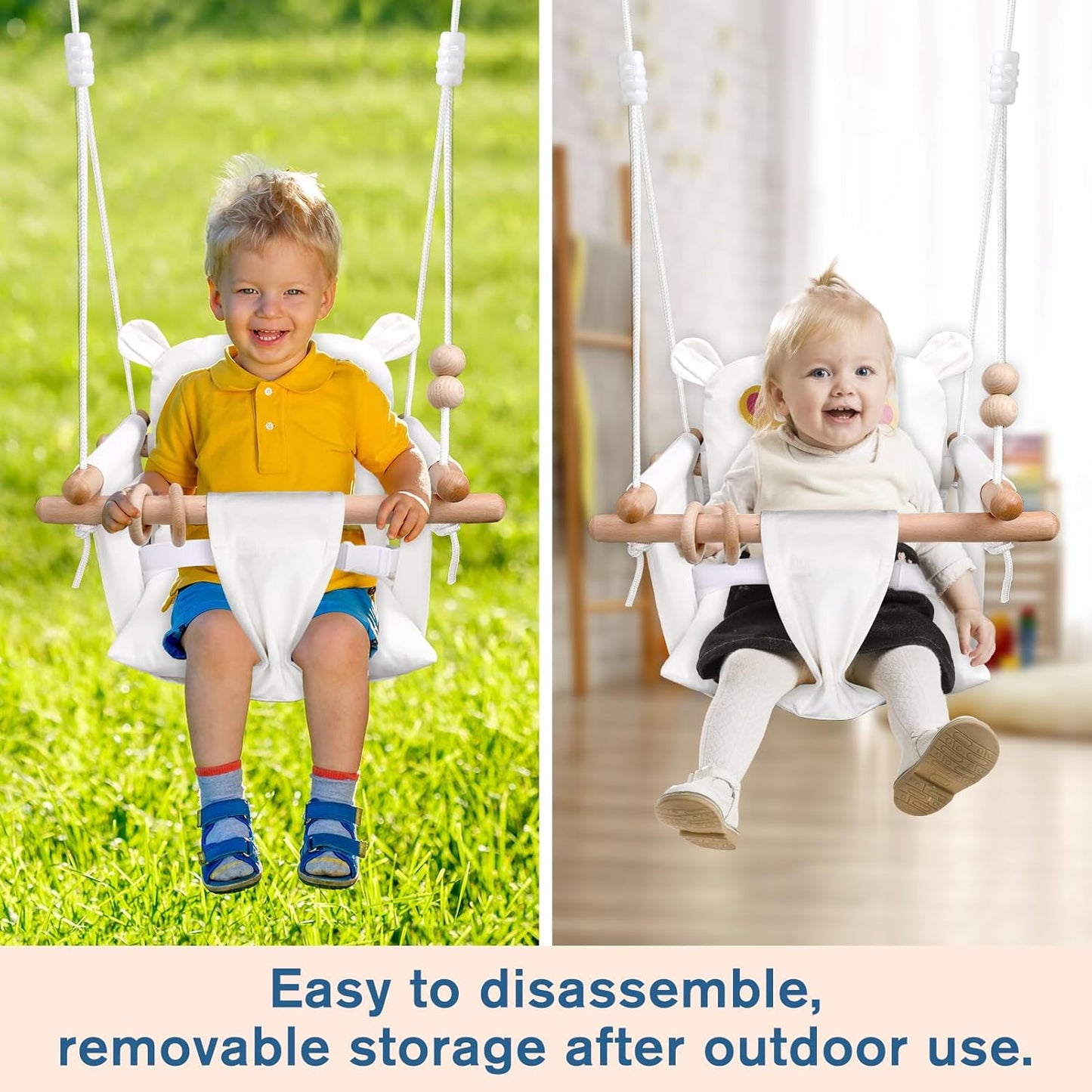 Durable Swing Set for Safe Indoor and Outdoor Fun for Kids