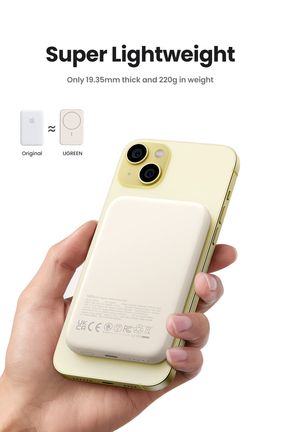 Portable 10,000 mAh Magnetic Charger | 20W Fast Wireless Power