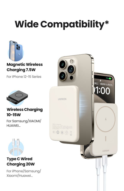 Portable 10,000 mAh Magnetic Charger | 20W Fast Wireless Power