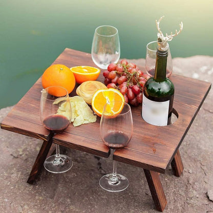 Wine and Glass Holder - Securely Keeps Bottles and Glasses in Place