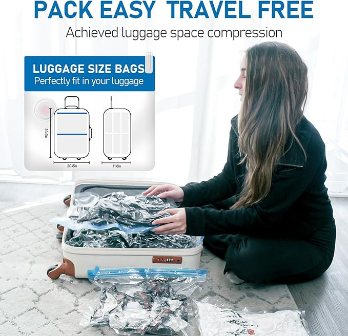 Instantly Create More Space by Compressing Your Clothing