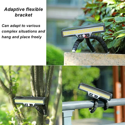Solar LED Motion Sensor Light with Flexible Stand – Waterproof for Garden & Camping