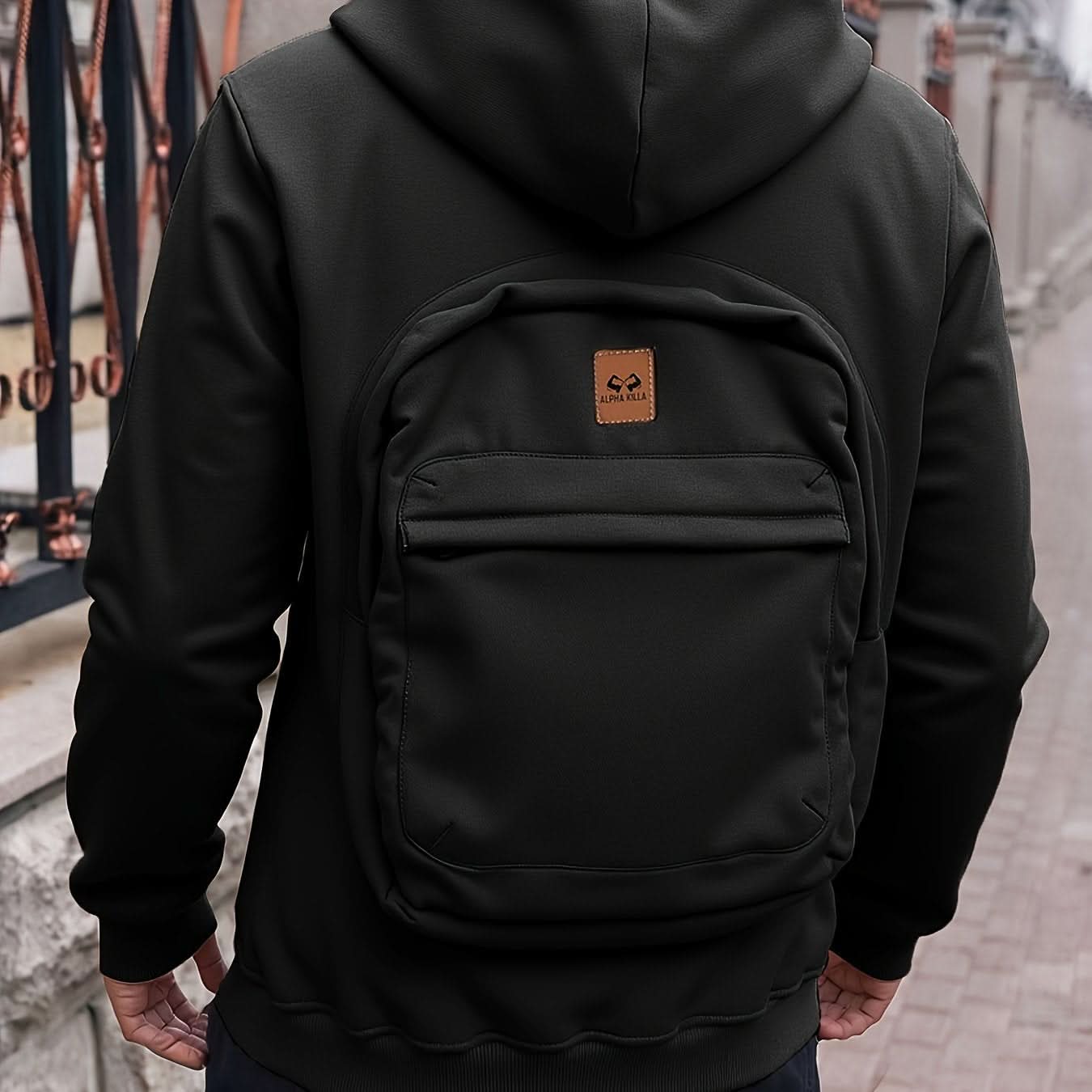 Hooded Jacket Backpack Combination
