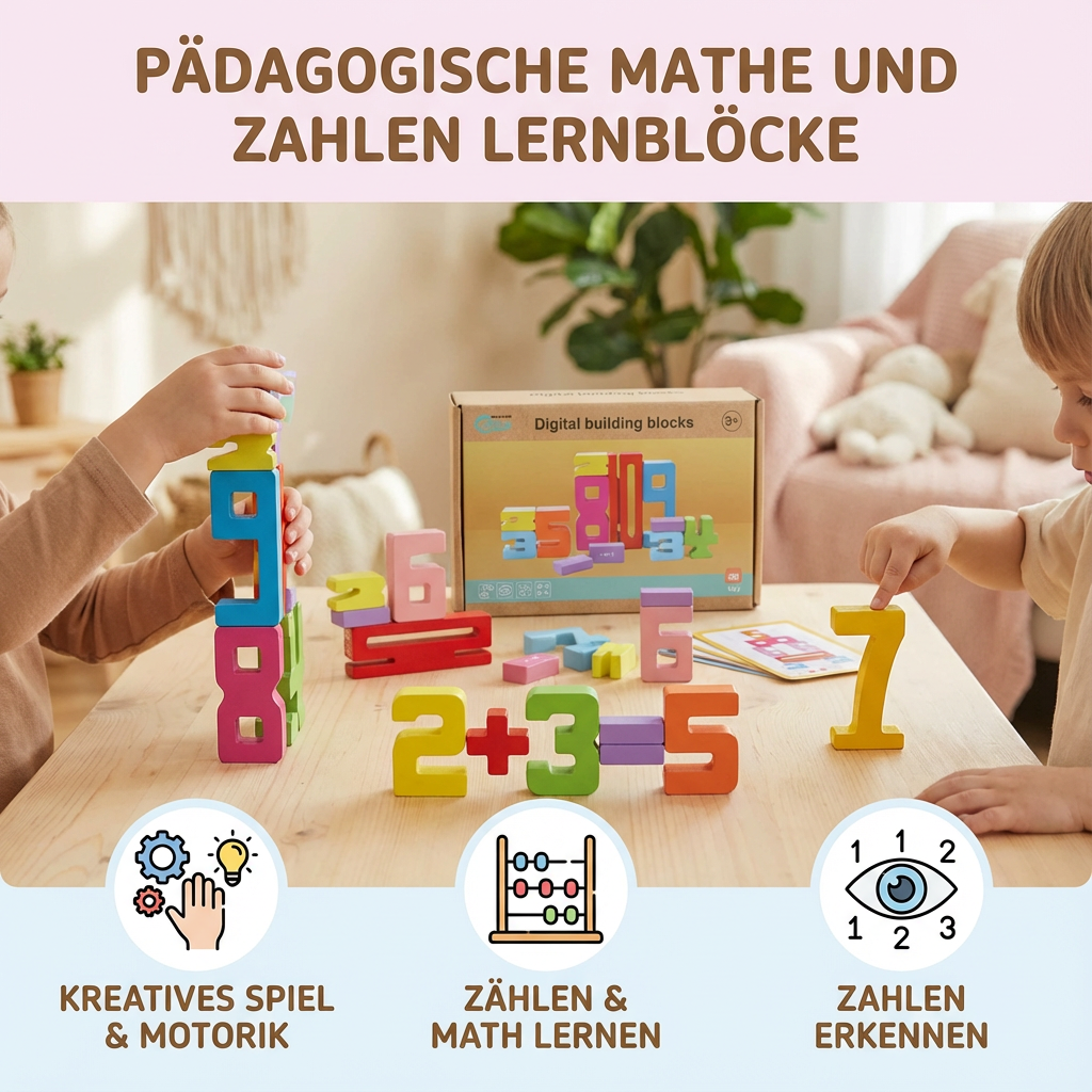 Educational Math and Number Learning Blocks