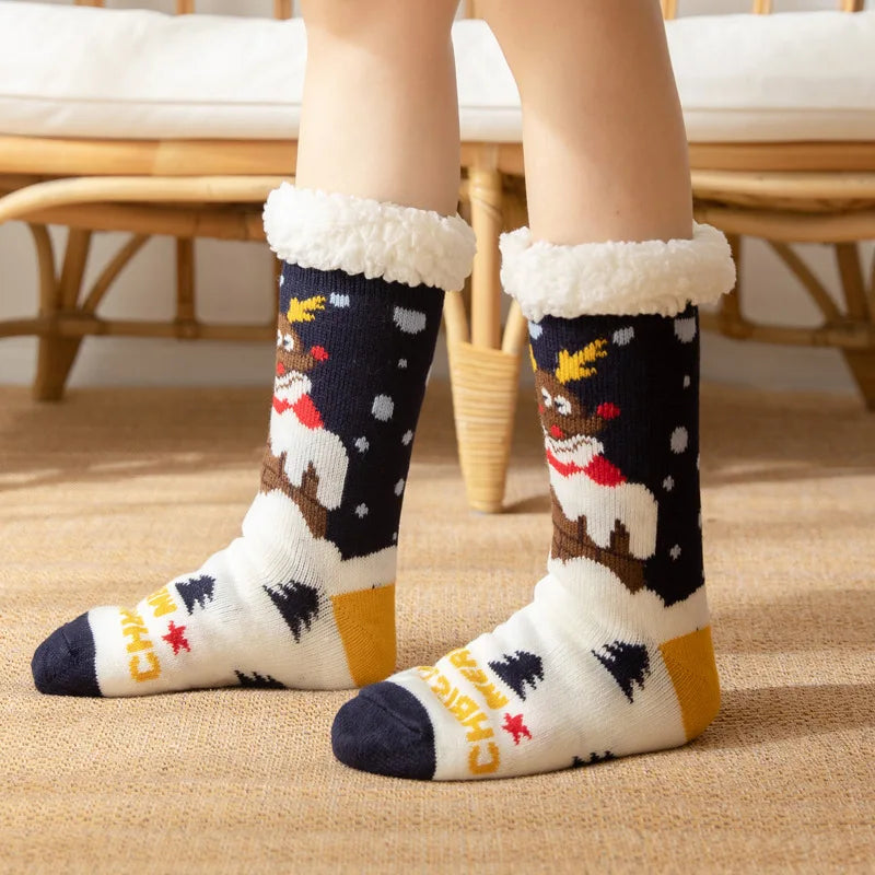 Women's Cozy Winter Socks – Soft, Warm & Non-Slip | Penguin, Reindeer & Bear Designs | Perfect Christmas Gift