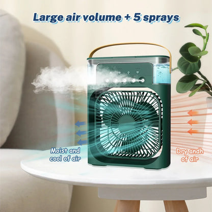 Compact 3-in-1 Air Cooler with Humidifier and LED Night Light