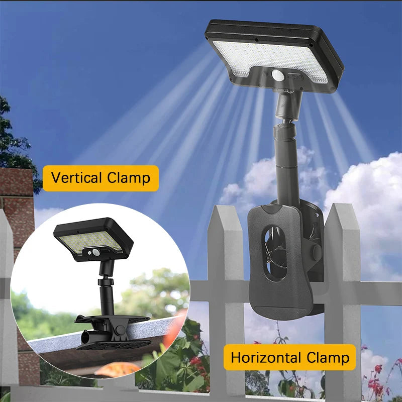 Solar Outdoor Light with Motion Sensor | 360° Adjustable | Four Lighting Modes | Weatherproof & USB Rechargeable | Security Illumination