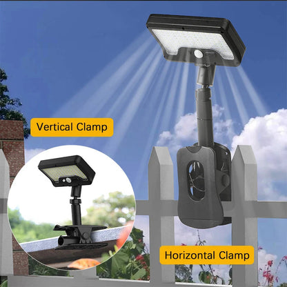 Solar Outdoor Light with Motion Sensor | 360° Adjustable | Four Lighting Modes | Weatherproof & USB Rechargeable | Security Illumination