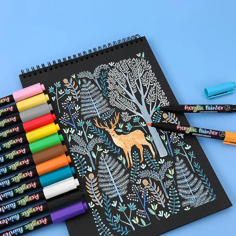 Buy 6 Get 6 Free | Colorful Acrylic Marker Set - Last Day Discount