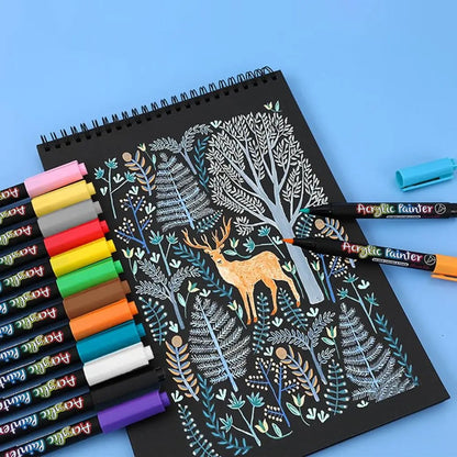 Buy 6 Get 6 Free | Colorful Acrylic Marker Set - Last Day Discount