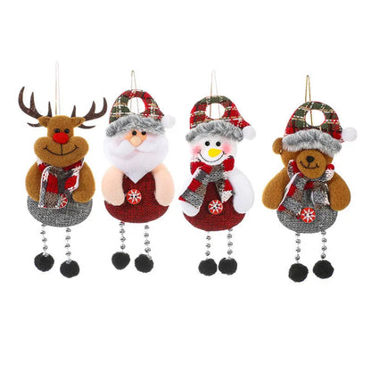 Christmas Ornament Set | 4-Piece Tree Decorations Featuring Snowman and Festive Designs