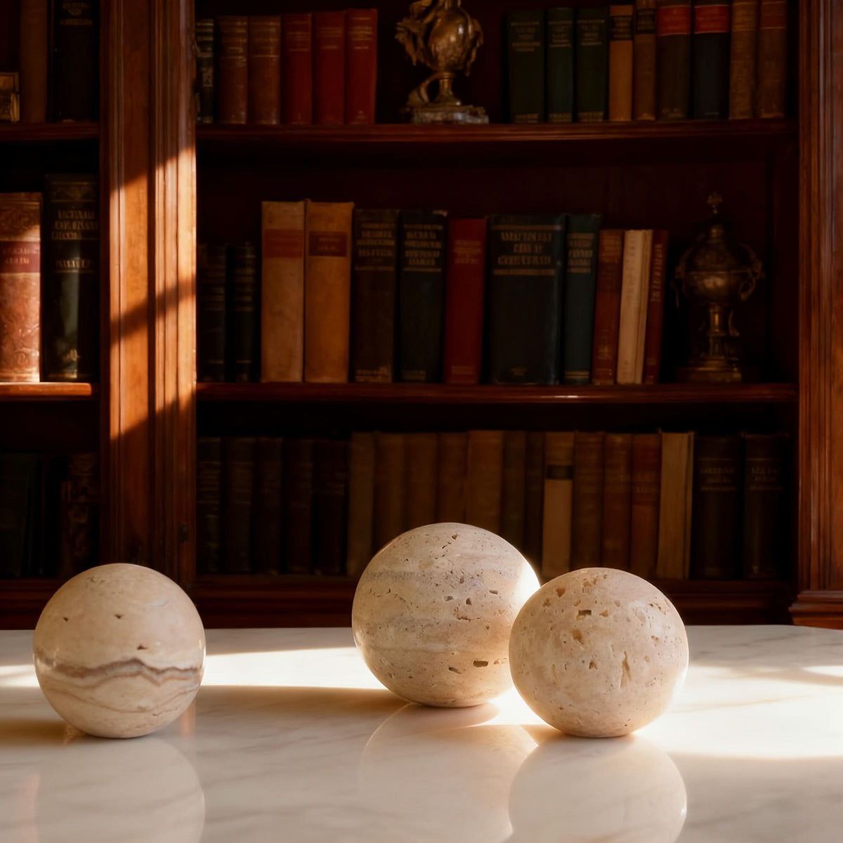 Elegant Natural Stone Sphere for Timeless Home Styling