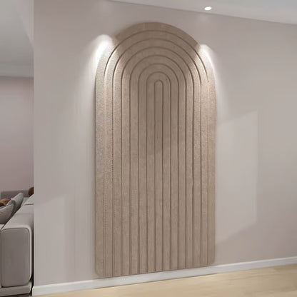 Large Curved Felt Bulletin Board – Self-Adhesive Wall Decor in Polyester