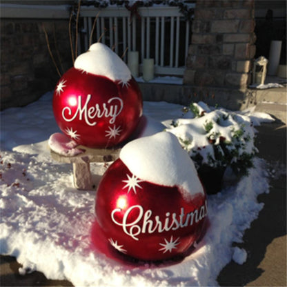 60cm Inflatable Outdoor Christmas Ball – Weatherproof PVC Decoration