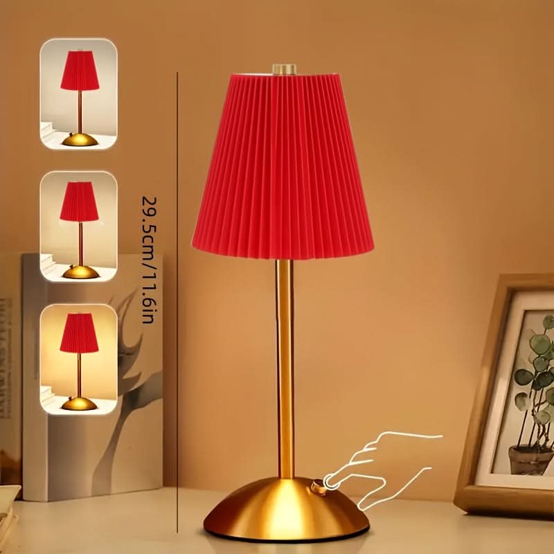 Rechargeable Accent Lamp with Ruffled Design
