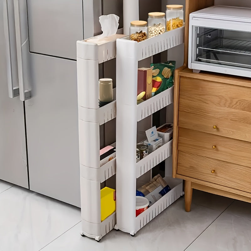 Slim Storage Trolley with Wheels | 3-Tier | Narrow & Convenient | For Bathroom, Kitchen & Home
