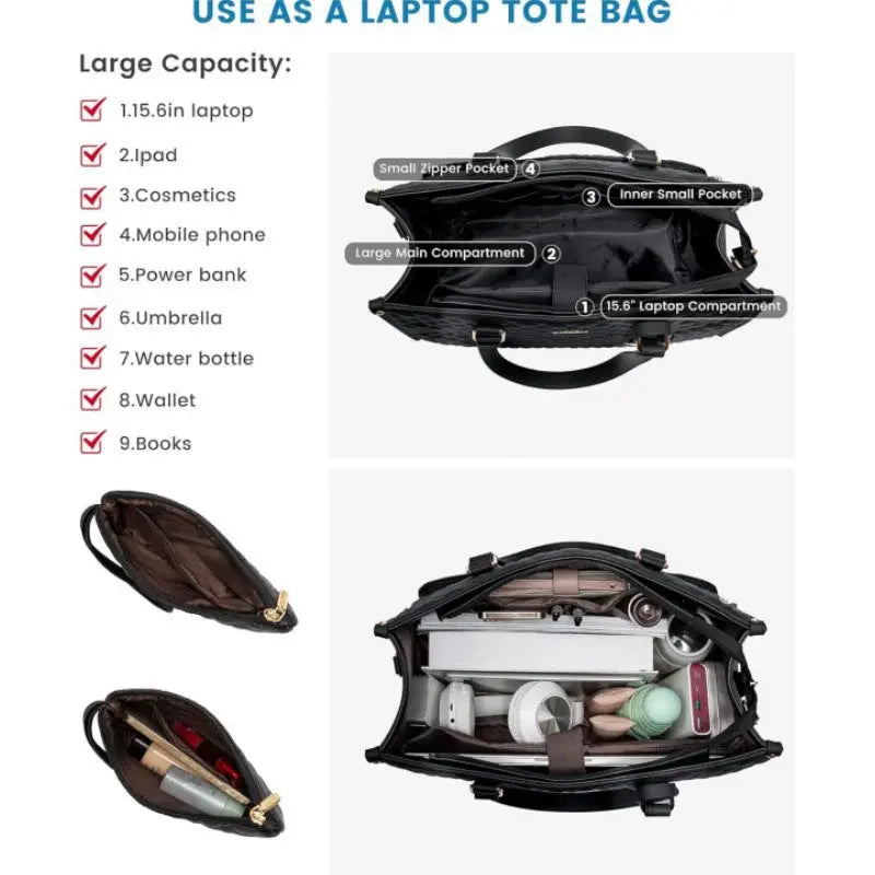 Secure Laptop Carrier with Fresh Meal Storage for All-Day Use