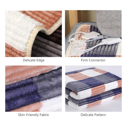 Electric Heated Blanket | 220V with Smart Temperature Control | Soft, Cozy Bedding for Winter and Office Use