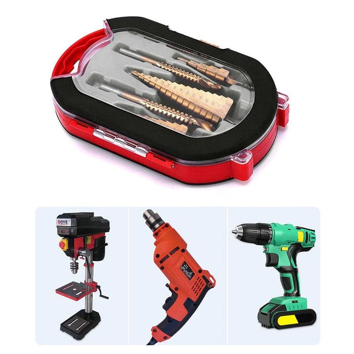 TitanEdge Precision Drill Bit Set – 6-Piece for Clean Cuts