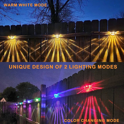 Solar Stair Lights | 2 Lighting Modes | Waterproof IP55 | Pack of 6 | Ideal for Fence & Patio