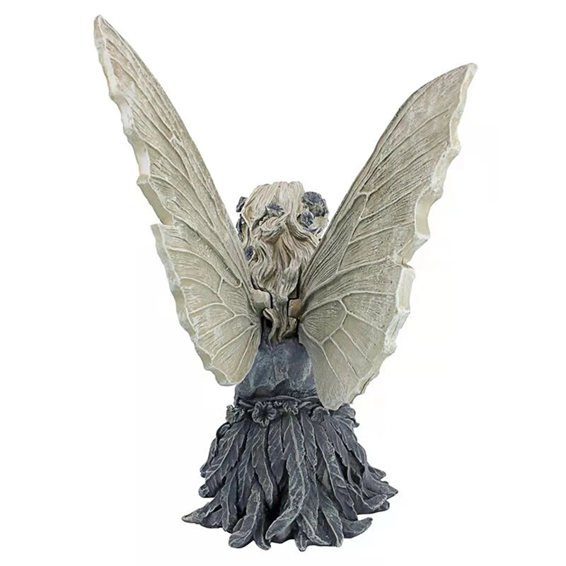 Elf Figurine Statue | Resin Decoration for Garden & Home | Angel Girl Ornament for Table and Garden
